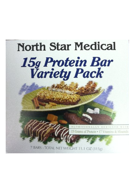 15 gram of protein Variety Pack Bars (Contains one bar each of 7 flavors)