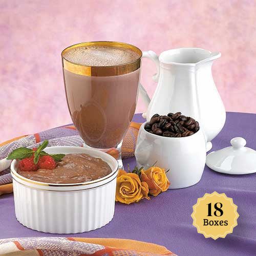 Mocha Pudding/Shake (Meal Replacement Shakes, Full Case of 18 Boxes)